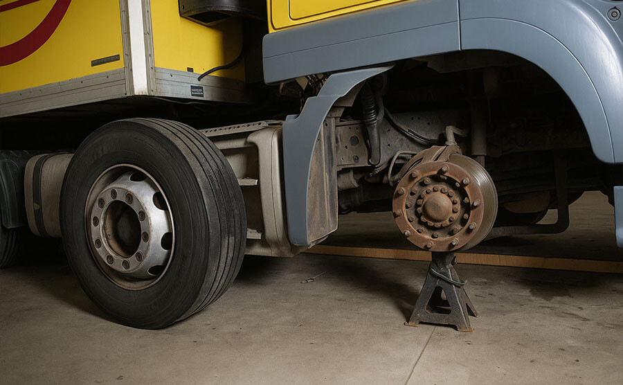 Почему тормозная система грузовика теряет эффективность — причины и диагностика